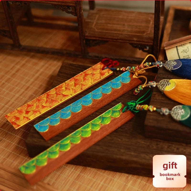 Ancient Style Cloisonne Enamel DIY Material Bag for Handmade Wood Bookmark | Crafts & DIY Supplies