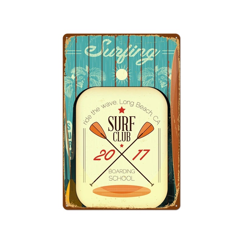 Beach Vintage Tin Sign Coffee Shop Wall Art Home Decor Frameless Hanging Painting|Home Decor