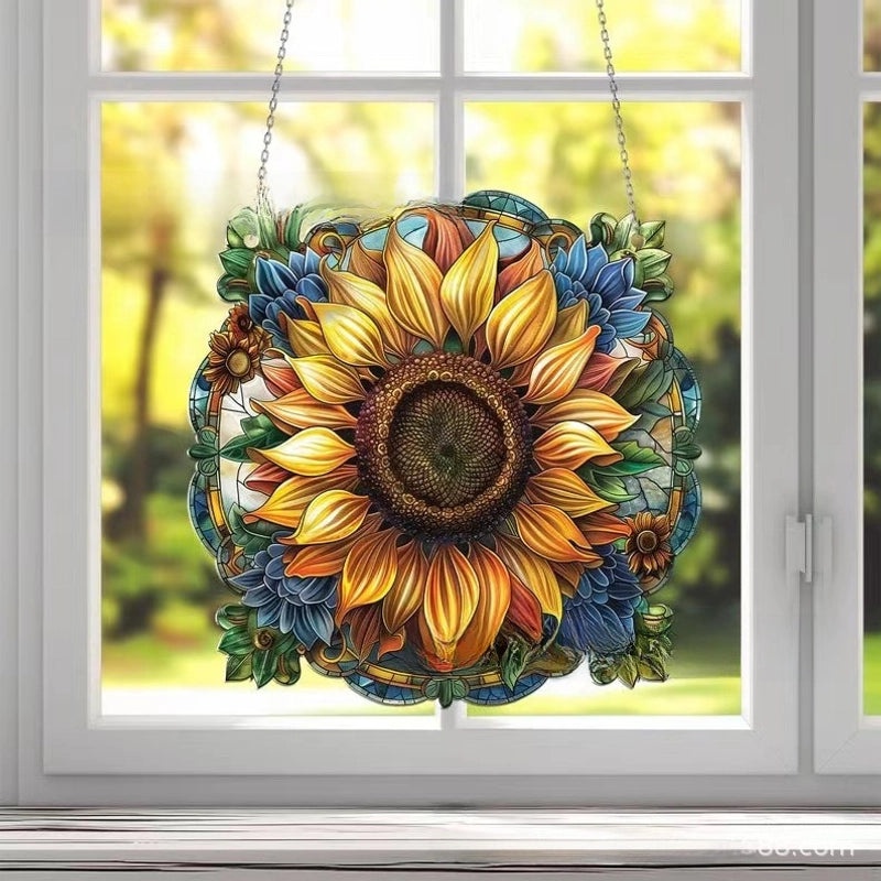 Sunflower Acrylic Window Hanging Light | Home Decor Lighting