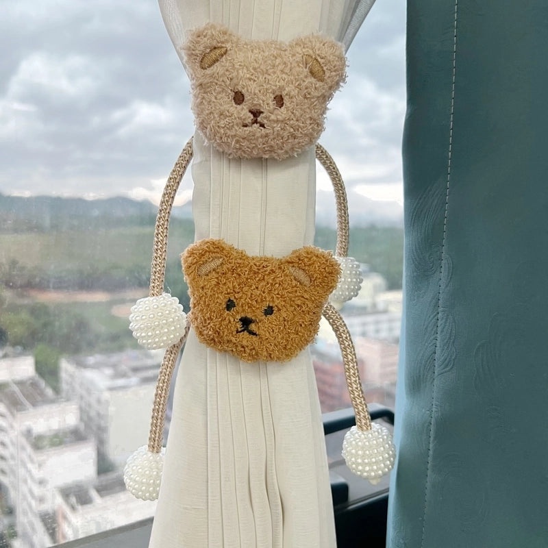 Bear and Flower Polyester Curtain Tieback for Vacation Home | Home Decor Accessories