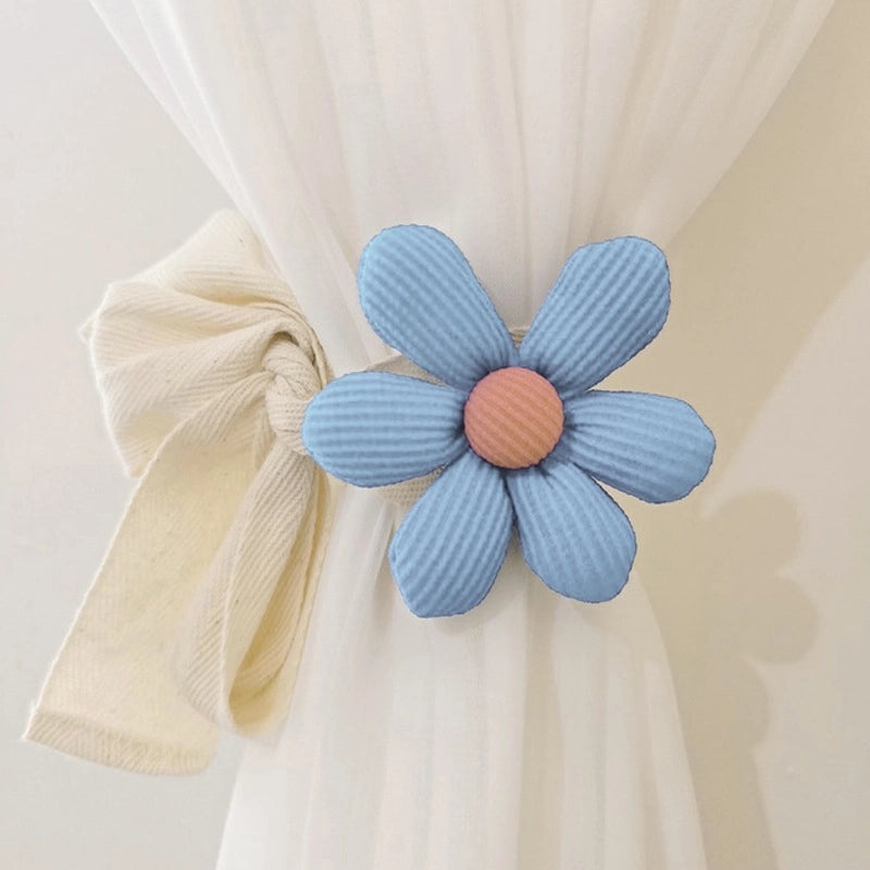 Modern Simple Tassel Curtain Tieback with 3D Flower Design | Home Decor