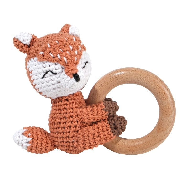 Baby Crochet Animal Rattle Soft Knitted Cartoon Doll Teething Toy for Infant Comfort|Baby Toys & Teethers