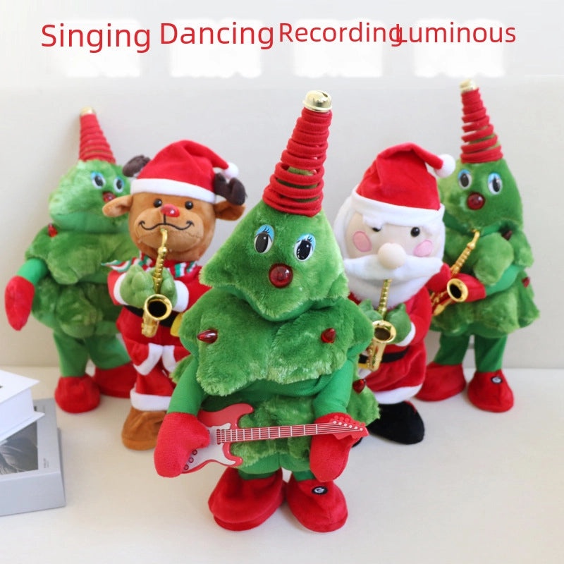 Christmas Tree Singing Dancing Elk Plush Toy for Elderly|Holiday Gifts & Plush Toys