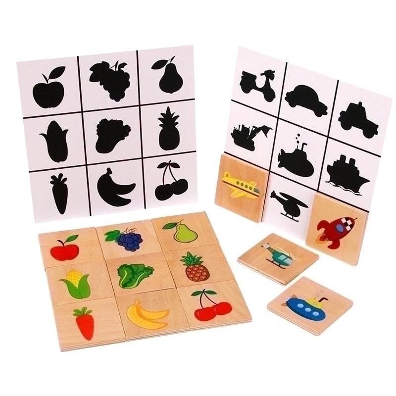 Wooden Montessori Shadow Matching Puzzle Educational Toy for Kids | Educational Toys & Learning Aids