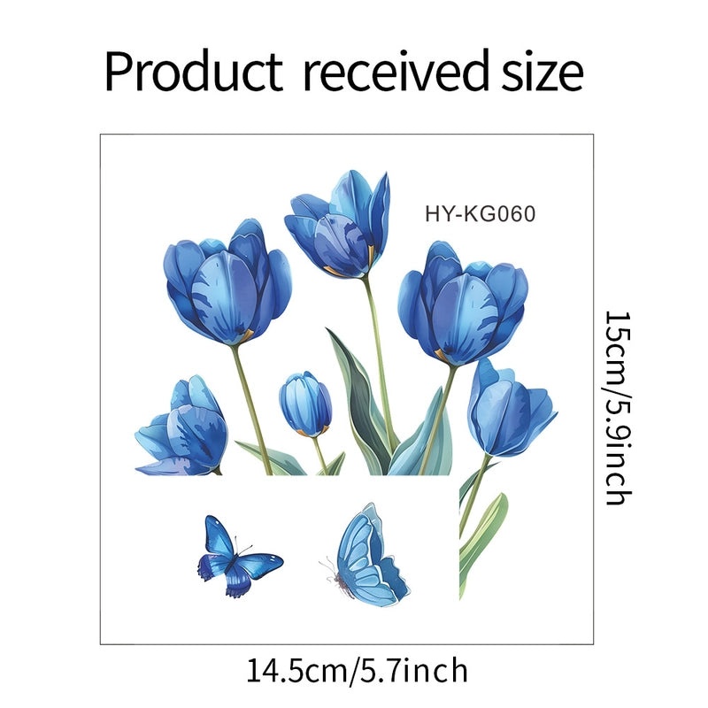 Pastoral Floral Butterfly PVC Wall Decal for Home Decor|Wall Stickers & Decals