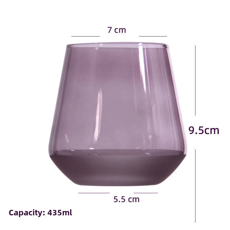 Elegant Purple Crystal Wine Glass Set | Luxury Glassware