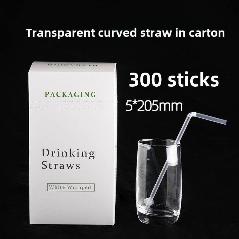 一次性弯曲透明塑料吸管 独立包装食品级PP材质环保吸管|餐饮用品塑料吸管