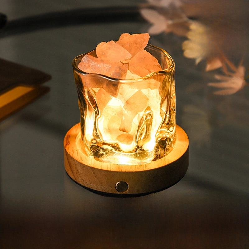 Rechargeable Aromatherapy Lampholder with Essential Oil & Crystal Stone Fire-Free Indoor Fragrance Decor|Home Decor