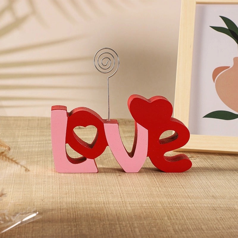 Minimalist Wooden Letter Ornaments for Women | Valentine’s Day Casual Decorations | Home & Living > Home Decor > Decorative Accents