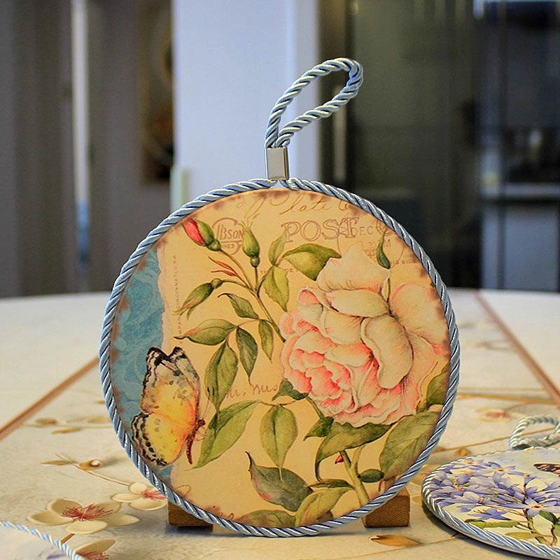 Floral Ceramic Placemat for Casual Vacation Dining 1 Piece|Home & Kitchen Table Linens