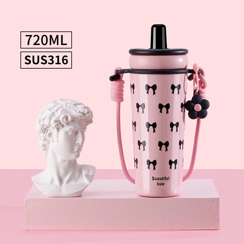 Cherry Butterfly Bow Knot Casual Stainless Steel 316 Thermos Cup 1 Piece | Drinkware & Accessories