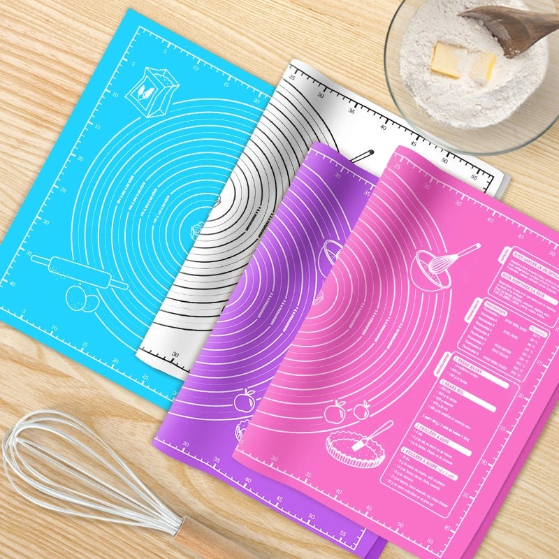 Extra Large Silicone Baking Mat 45x60cm Thickened Kneading Pad with Measurement Scale | Kitchen Tools & Gadgets