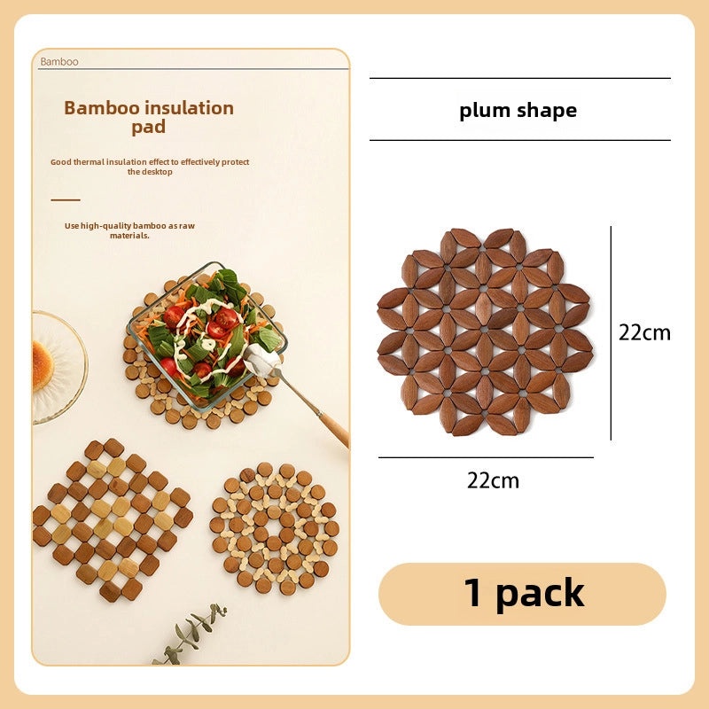 Bamboo Heat Resistant Table Mat for Pots Plates Bowls Square and Round Design|Kitchen & Dining Accessories