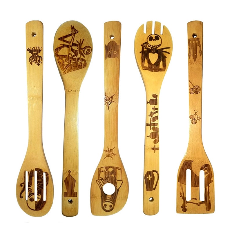 Minimalist Animal Letter Bamboo Shovel Kit 5 Pieces Set|Home & Garden Tools