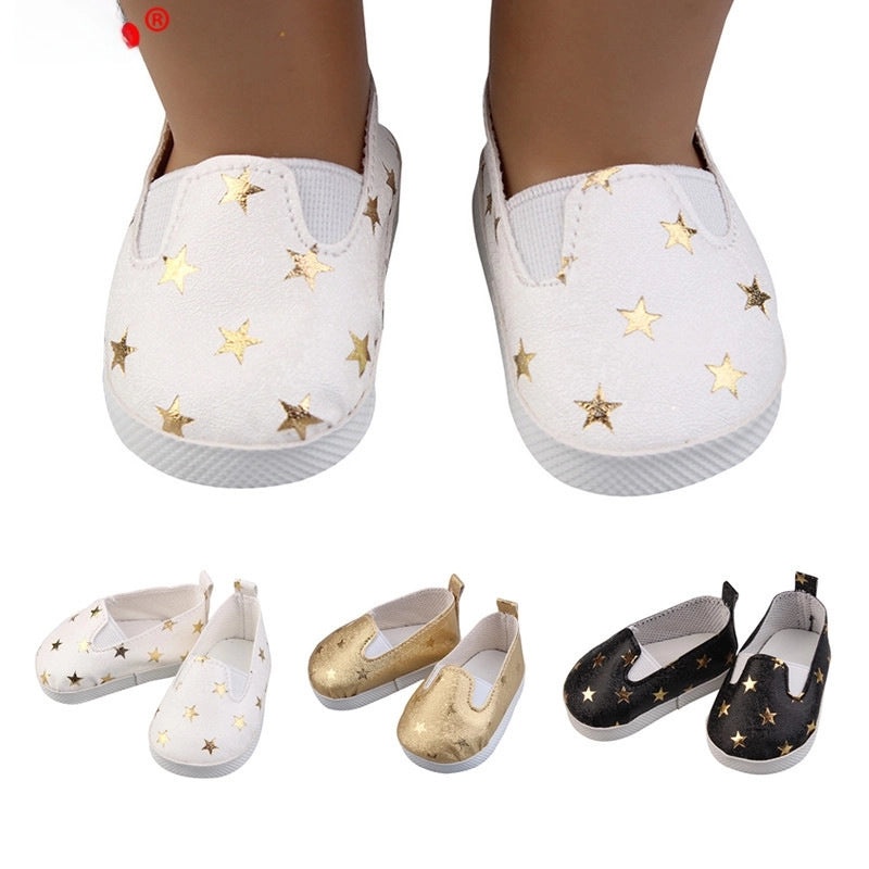 18 Inch Doll Canvas Shoes with Five-pointed Star | Doll Accessories