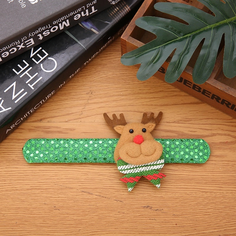 Christmas Light-Up Slap Bracelets for Kids, Snowman & Santa Designs|Kids Jewelry & Accessories