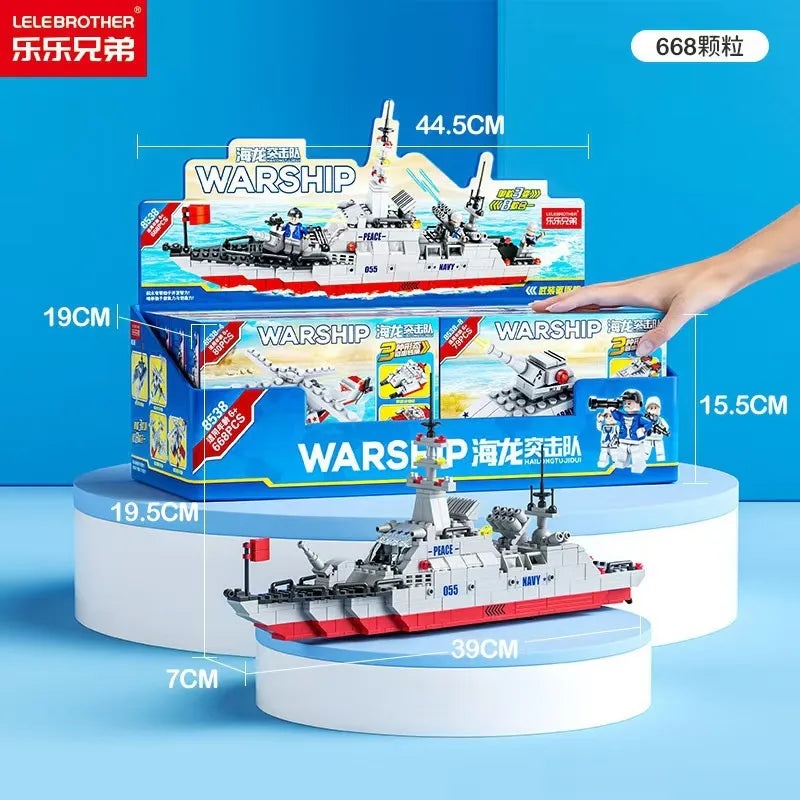 Lele Brothers No.003 Fujian Military Aircraft Carrier Building Blocks Toy for Boys | Toys & Games - Building Sets