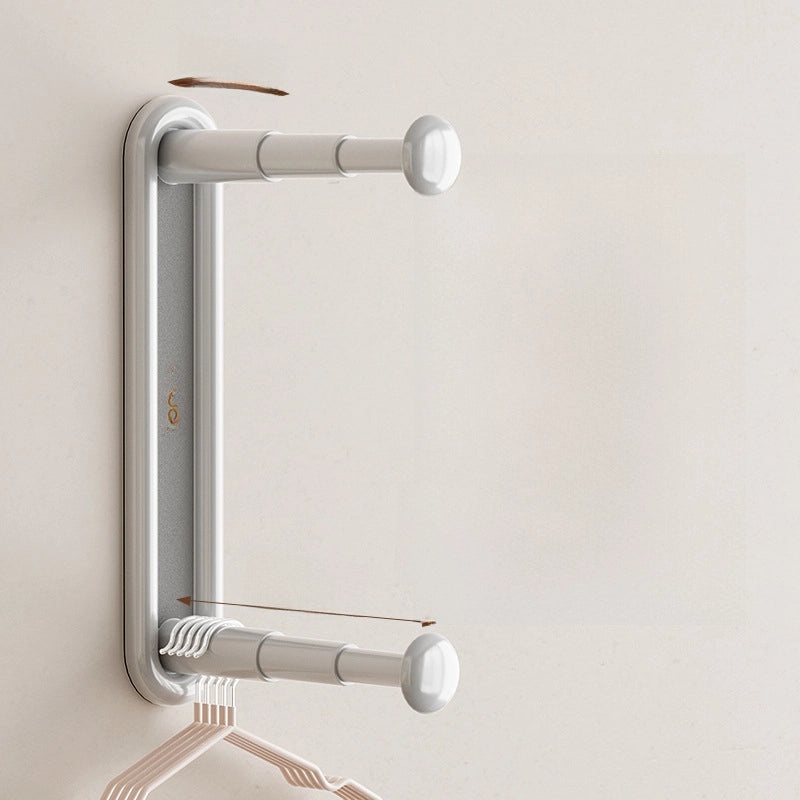 Wall-Mounted Hanger Rack Punch-Free Space Saver Organizer for Balcony Storage|Home Storage & Organization