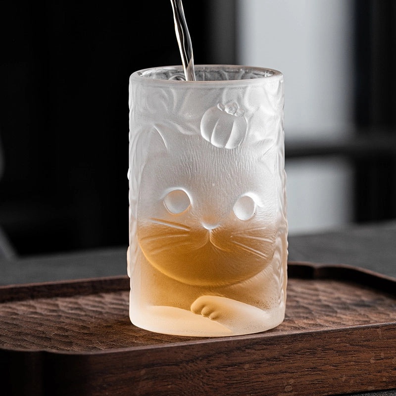Adorable Cat Glass Tumbler 1 Piece | Drinkware