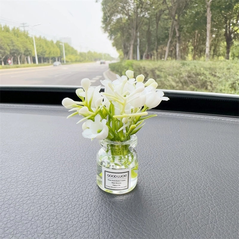 Elegant Minimalist Flower Glass Ornaments for Women|Home Decor Accessories