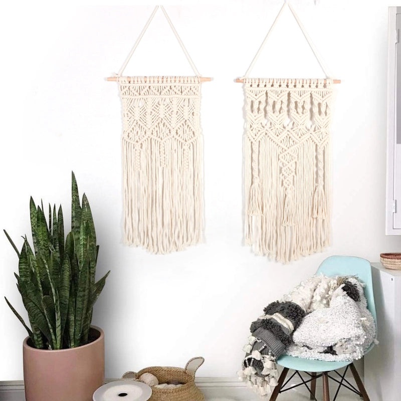 Nordic Woven Cotton Rope Wall Hanging Decorative Pendant Simple Handmade Tapestry for Home Decor | Home Decor & Wall Art