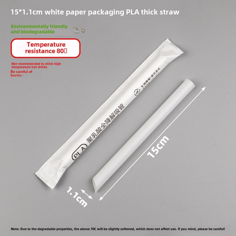 Biodegradable PLA Straws for Hot Drinks | Disposable Milk Tea Coffee Straws | Eco-Friendly Individually Packaged | Drinkware Accessories|Straws &