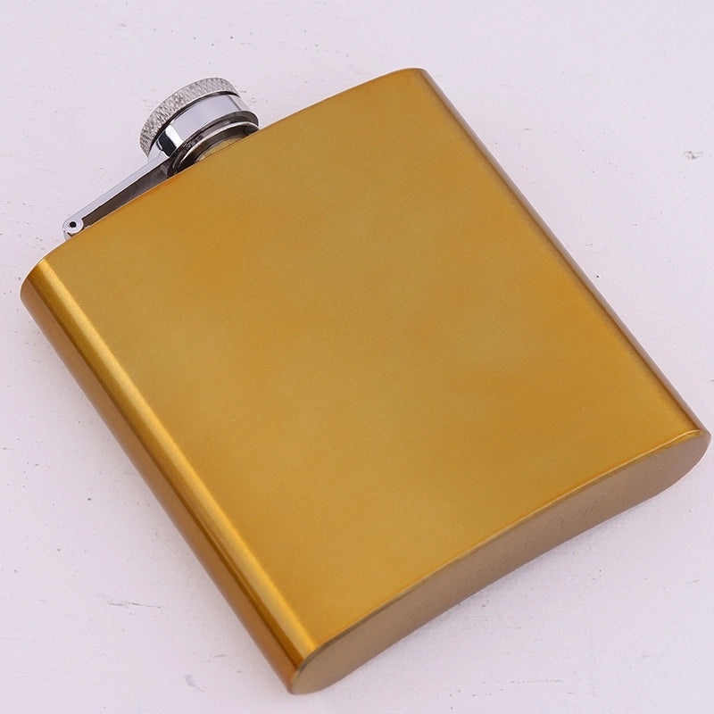 Elegant Stainless Steel Solid Color Wine Flask | Drinkware & Bar Accessories