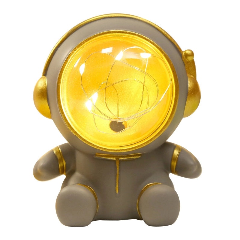 Astronaut Night Light with Cartoon Piggy Bank for Bedroom Dorm Desk Decoration | Home Decor & Lighting