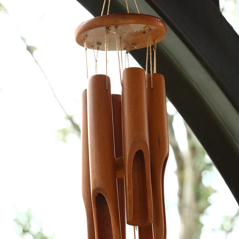 Bamboo Wind Chime Decorative Hanging Ornament Feng Shui Lucky Gift Bamboo Tube Bell | Home Decor