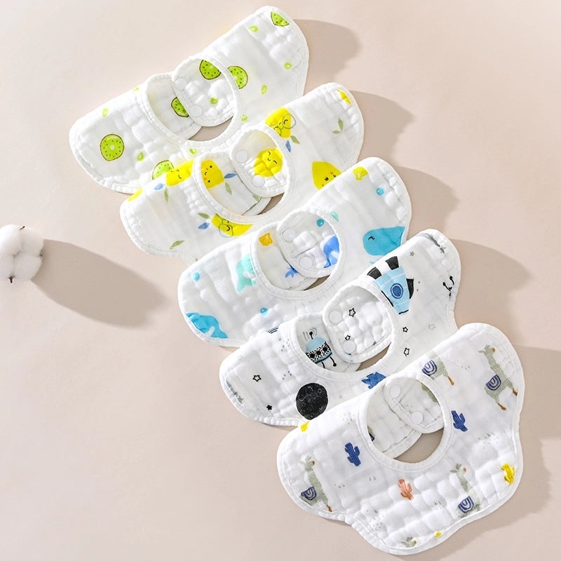 Adorable Cartoon Bear & Elephant Cotton Burp Cloths for Babies|Baby Accessories