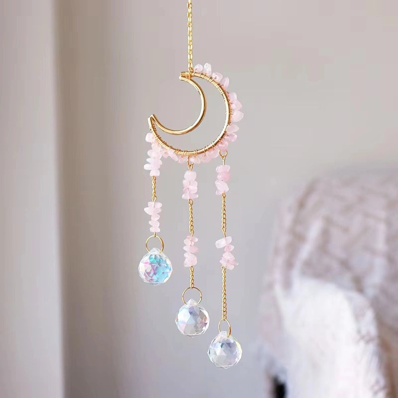Elegant Moon Crystal Pendant Wall Art | Home Decor