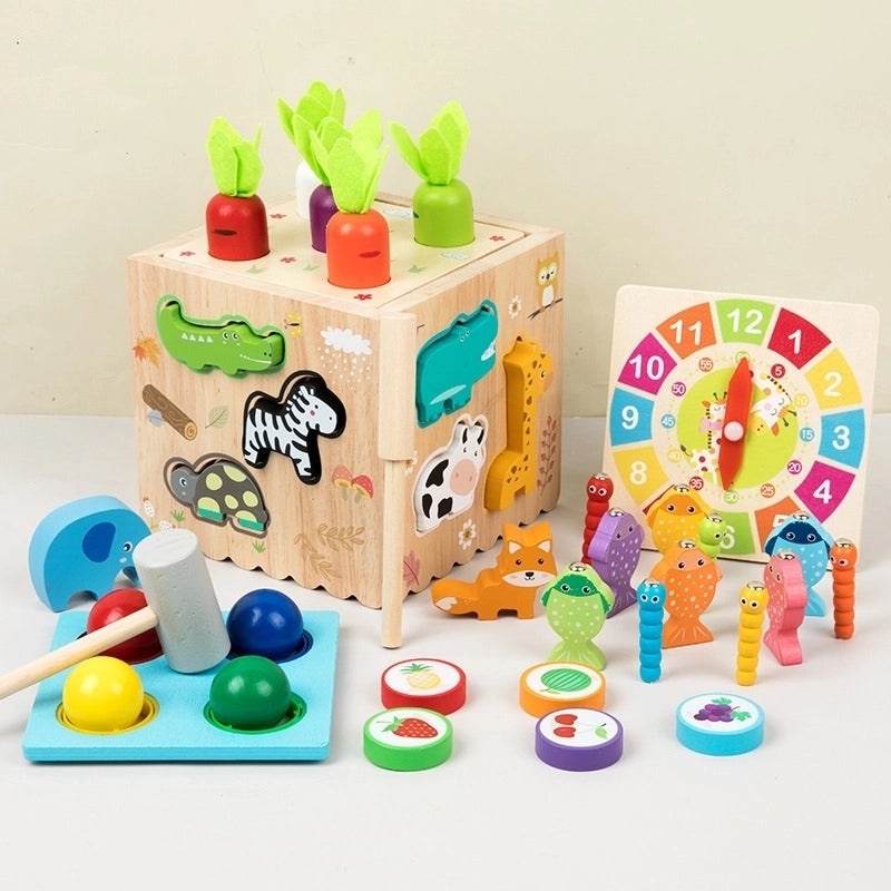 Wooden Geometric Animal Learning Toys for Babies 0-2 Years and Toddlers 3-6 Years | Educational Toys & Games