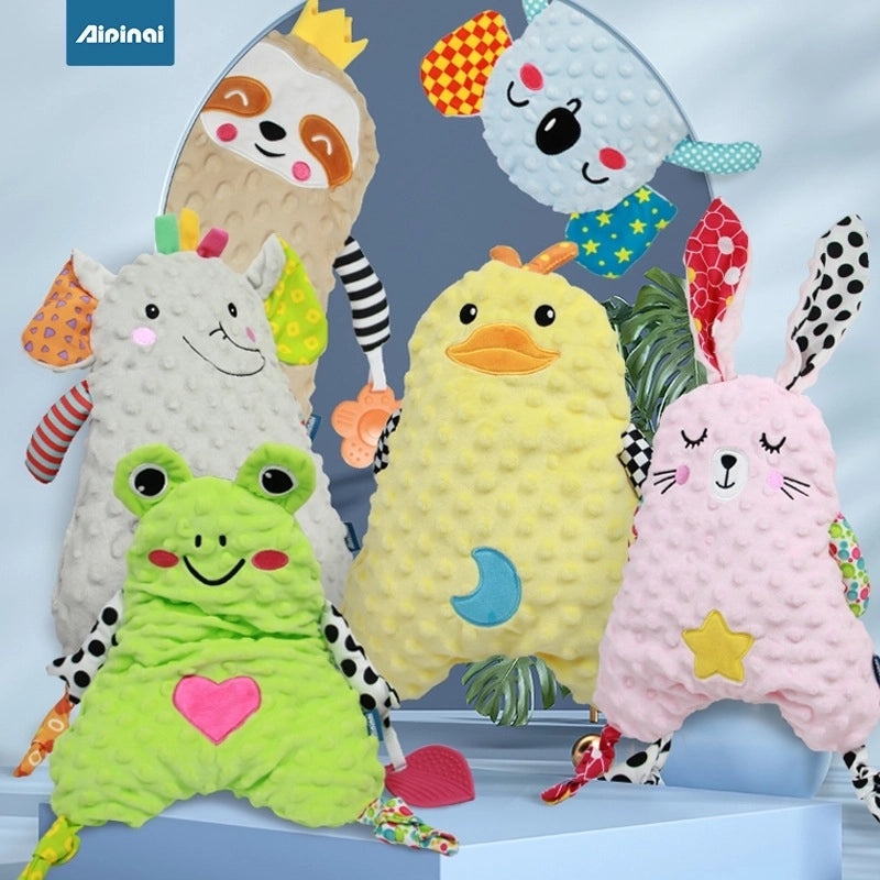 Aipinqi Baby Soothing Animal Doll Soft Gauze Beanie Velvet Comforter | Baby Comfort Toys