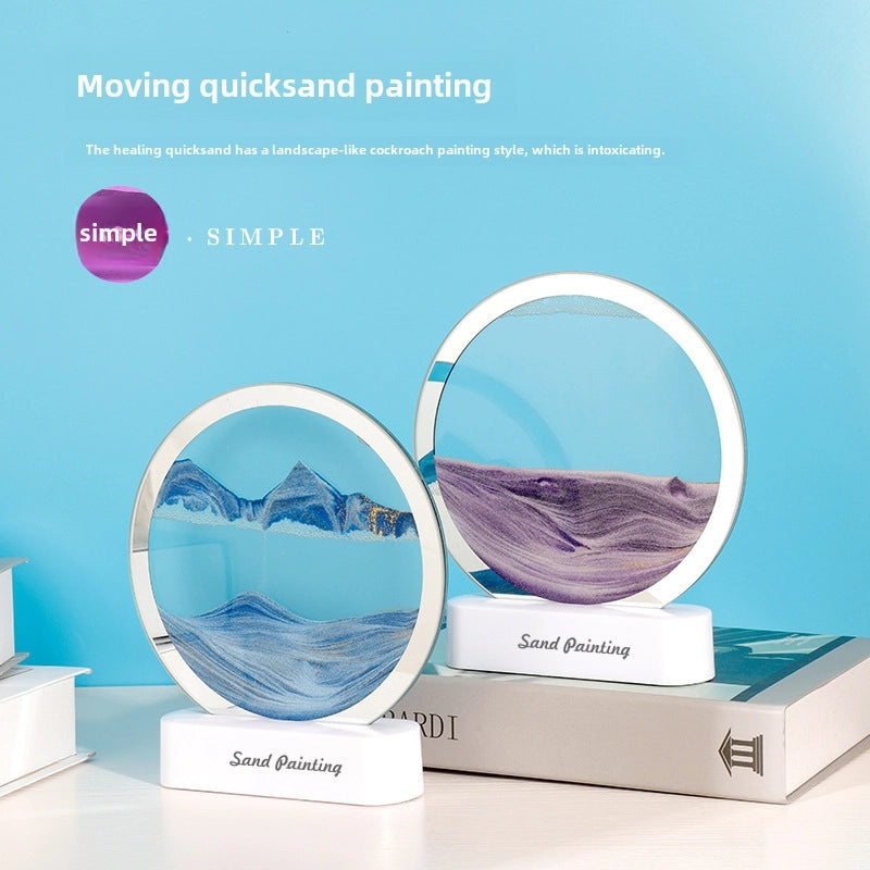 3D Quicksand Sand Painting Night Light USB Romantic Office Desk Lamp Gift|Home Decor Night Lights