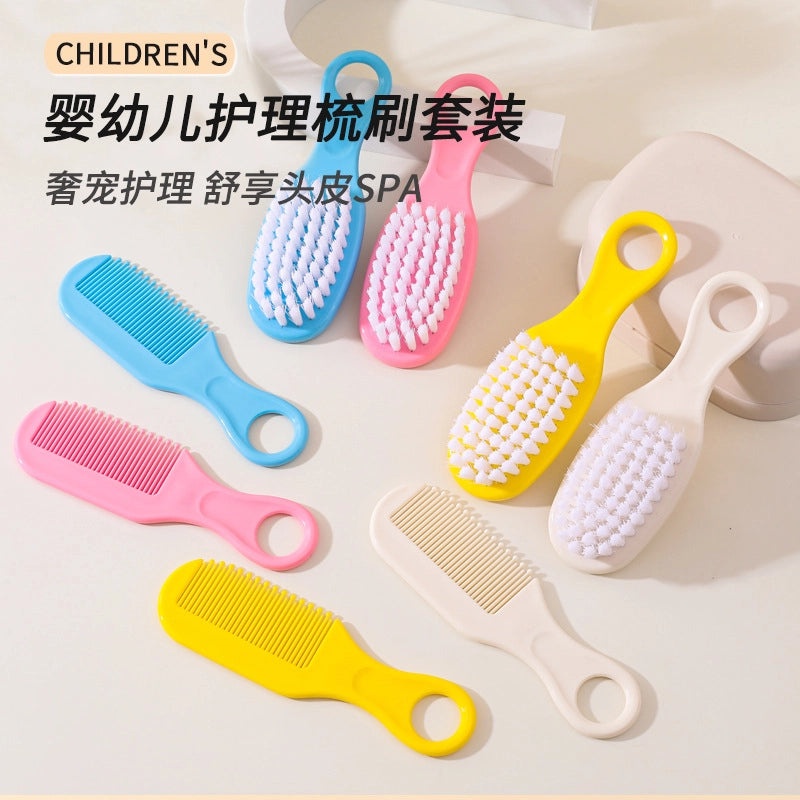 Simple Solid Color Plastic Baby Hair Comb | Baby Care Accessories