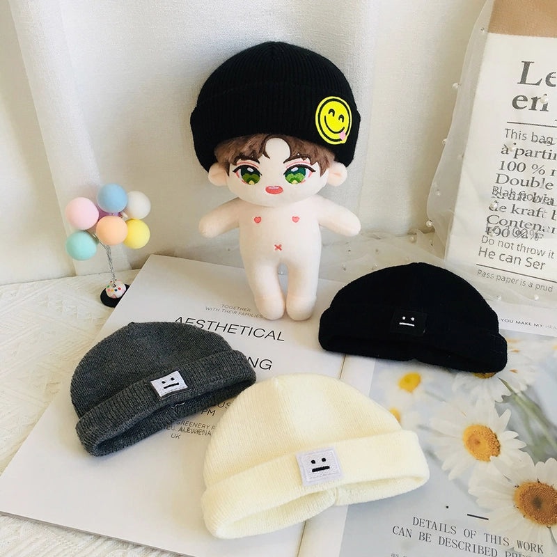 20cm Doll Smiling Wool Hat Knitted Cotton Cap for 20cm Doll Clothes Replacement|Doll Accessories