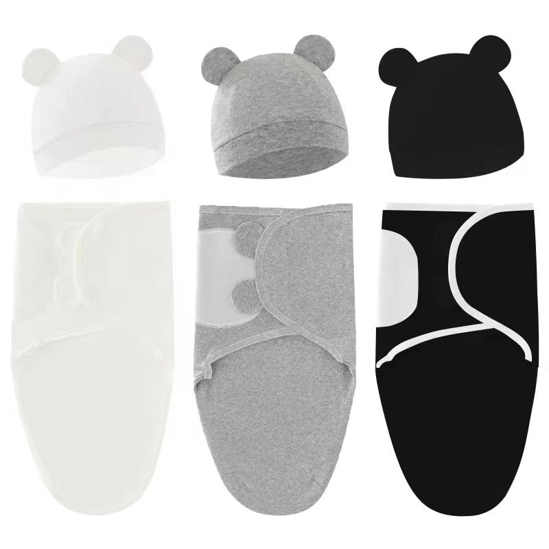 Newborn Baby Spring Sleeping Bag and Hat Set Soft Silkworm Fabric for Delivery Room 8304|Baby Clothing & Accessories
