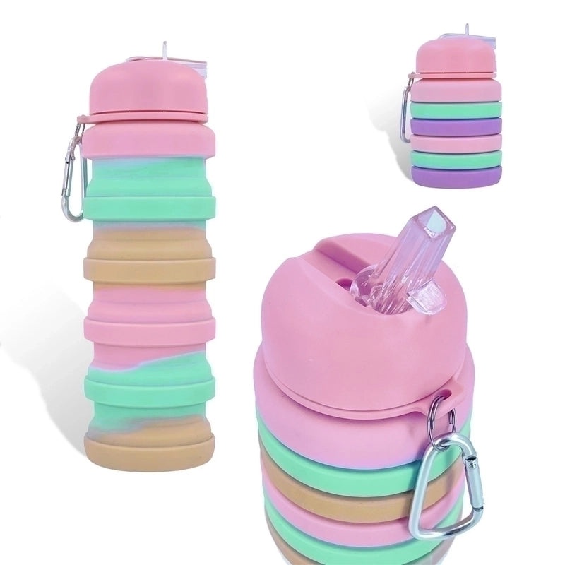 Tie Dye Silica Gel Water Bottle Casual Style | Drinkware & Water Bottles