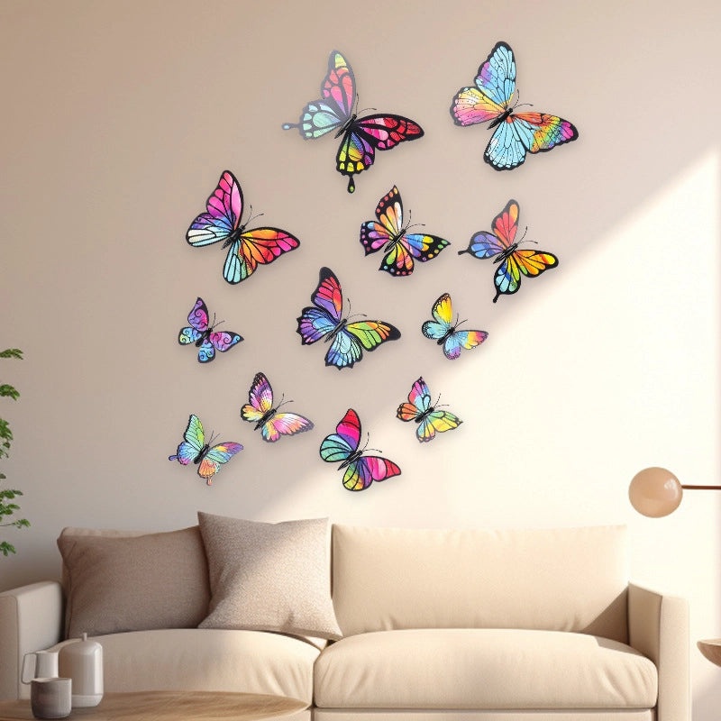 Creative Waterproof Butterfly Wall Stickers Self-adhesive PVC Home Decor Background|Home Decor & Wall Stickers