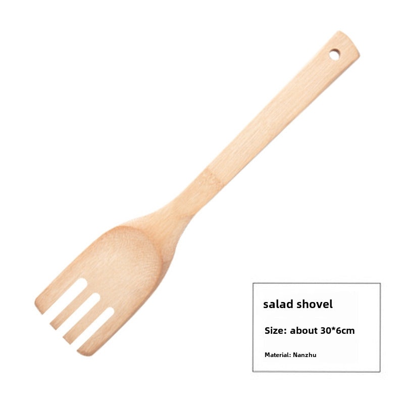 Long Handle Bamboo Spatula Set High Temperature Resistant Non-stick Kitchen Cooking Utensils|Kitchenware & Cooking Tools