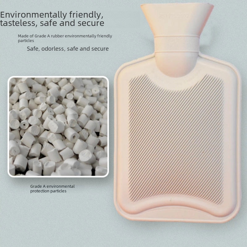 Vintage Plush Rubber Hot Water Bottle Thickened Soft Cover Water Injection Heating Bag Custom Logo Gift|Home & Living