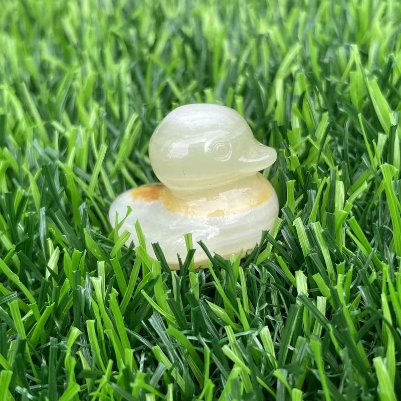 Retro Duck Natural Stone Ornament Cute Decorative Artificial Sculpture|Home Decor