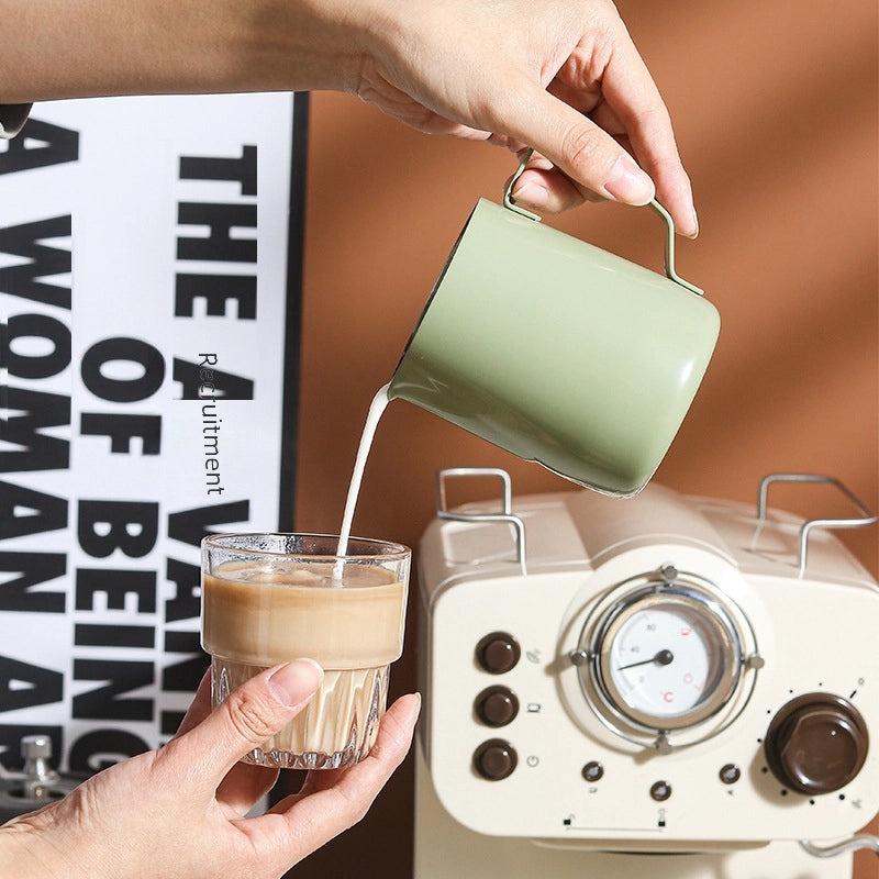 304 Stainless Steel Flower Shaped Coffee Cup with Pointed Spout Gradient Color Creative Milk Pot|Kitchen & Dining