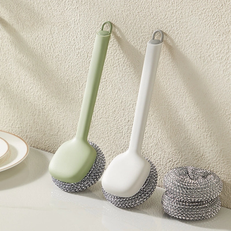 Elegant Solid Color PP Wok Brush for Home Cleaning | Kitchen & Household Supplies