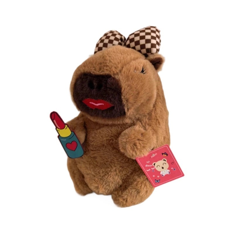 Kapi Doll Water Guinea Pig Plush Toy Cute Lipstick Design Soft Stuffed Animal | Plush Toys & Collectibles