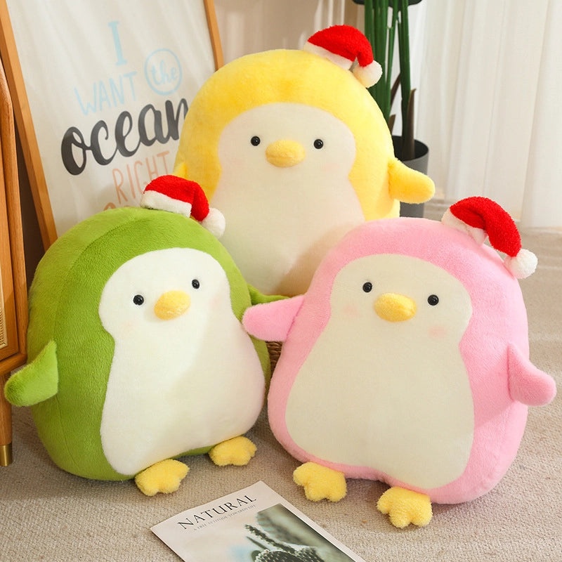 Cute Penguin Plush Toy with Christmas Hat | Holiday Gifts & Plush Toys