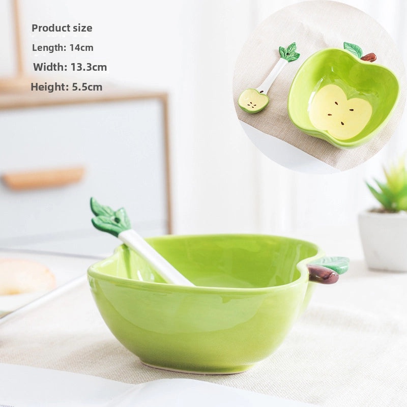 Creative Ceramic Bowl for Fruits Vegetables Salads Desserts Kids Students Household Tableware | Kitchen & Dining