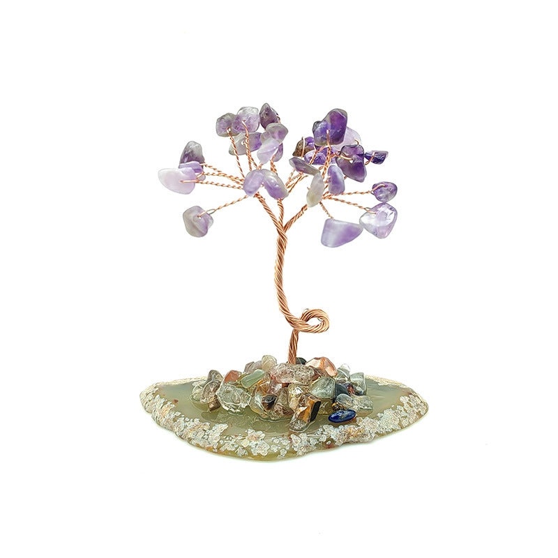 Elegant Minimalist Chinoiserie Tree Crystal Ornament | Home Decor & Accessories