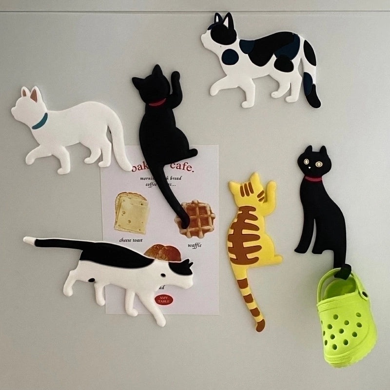 Adorable Cat Resin Fridge Magnet Decorative Artificial Art | Home Decor & Kitchen Accessories