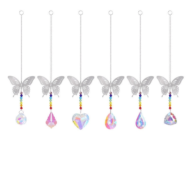 Delicate Butterfly Crystal Suncatcher Wind Chime Decorative Wall Hanging|Home Decor